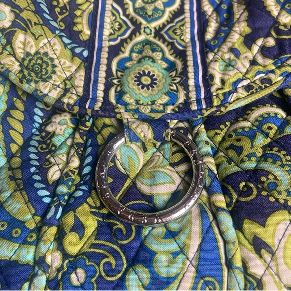 Vera Bradley Rhythm & Blues Saddle Up Crossbody Bag Womens Blue Green Quilted - Picture 2 of 16
